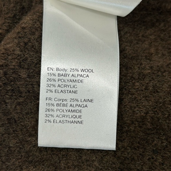 Nanushka Wool Alpaca Cardigan Medium Grandpa Preppy Oversize Old Money Brown - Picture 9 of 11